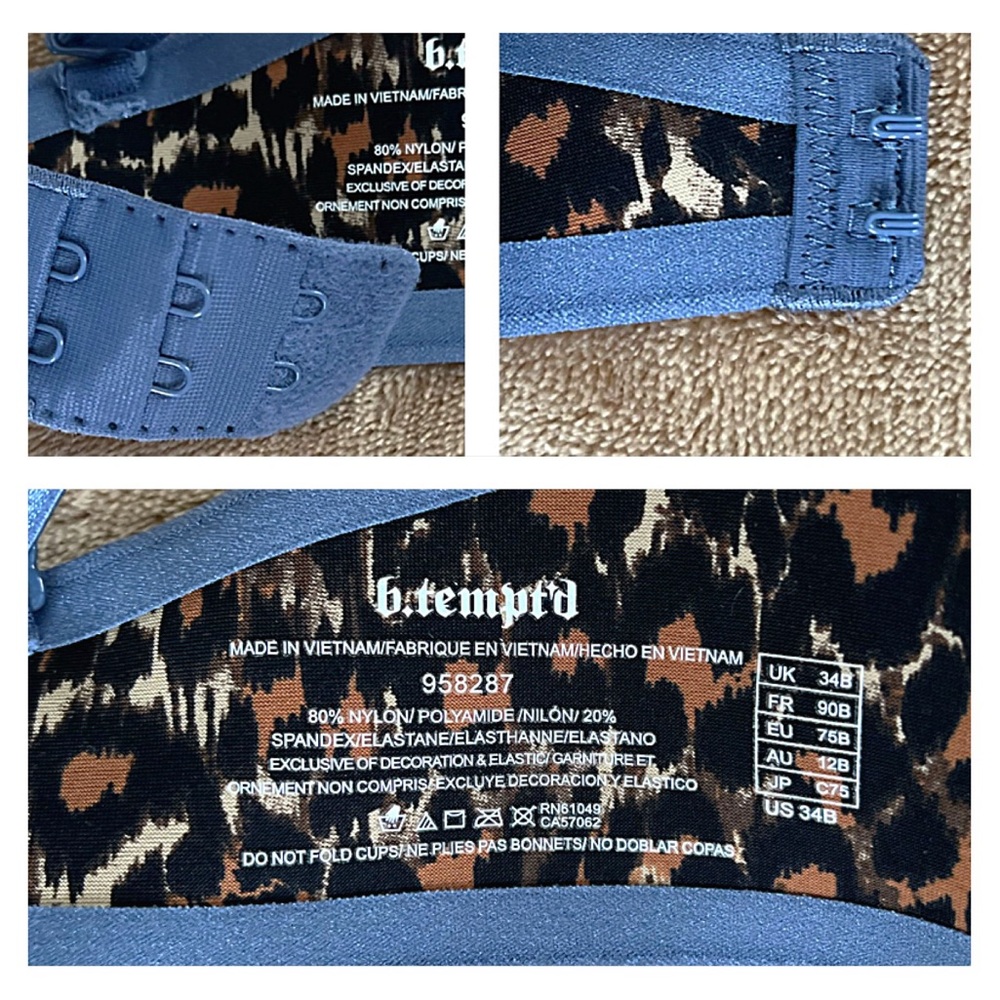 WACOAL Convertible Push-Up Bra 34B b.tempted b.wow’d Vintage Indigo SOLD OUT - Picture 5 of 10